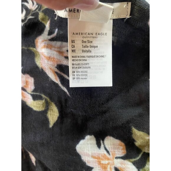 American Eagle Kimono Cardigan Top One Size Shawl Beach Coverup Ruana Floral - Picture 14 of 15